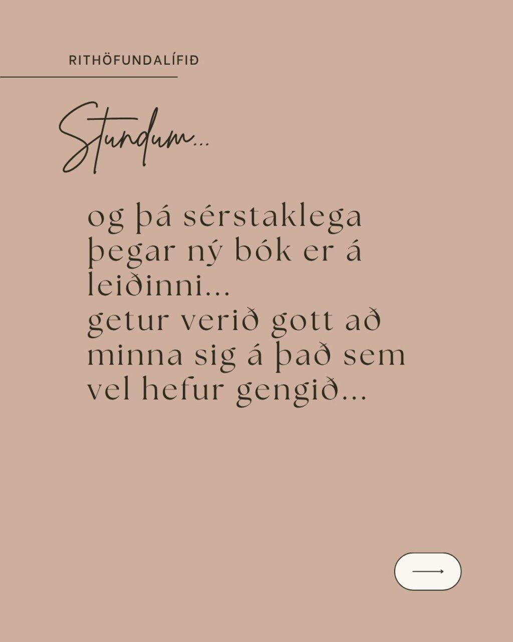 Vangaveltur dagsins 🤓

Nú styttist í útgáfu og ekki laust við frumsýningarkvíða. Þá er ágætt að skreyta sig aðeins með þeim fjöðrum sem til eru 🤗🪶

#rithöfundalífið 
#jólabókaflóð 
#bookstagram 
#bókagramm 
#eldurinn